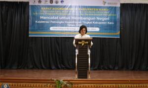 Foto : Bupati Karo, saat membuka Regsosek 2022. (Foto : Dok)