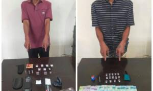 Ke Dua Pelaku Bersama Barang Bukti saat di Amankan 