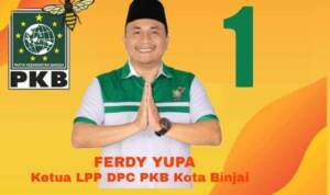 Foto : Ketua LPP DPC PKB Kota Binjai, Ferdy Yupa saat diabadikan. (tabloidpolmaspoldasu.com/Ist)