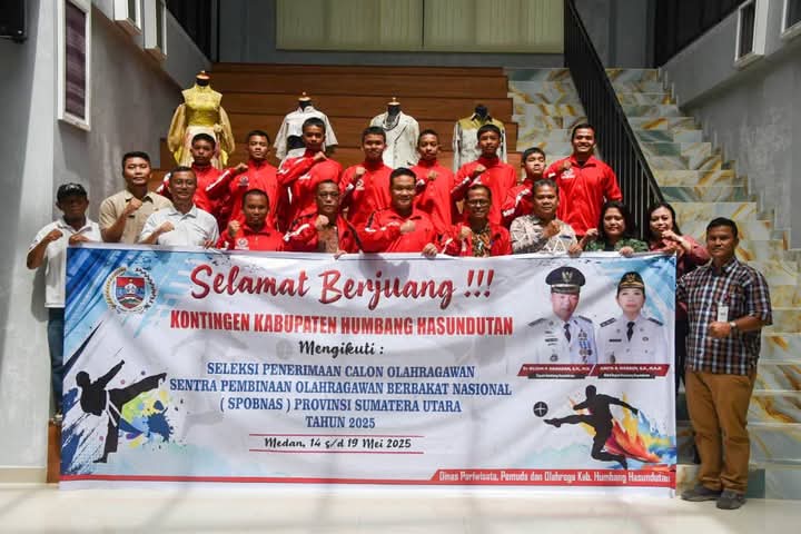 Spobnas Bupati Humbahas Lepas Kontingen Muda untuk Seleksi SPOBDA/SPOBNAS di Medan